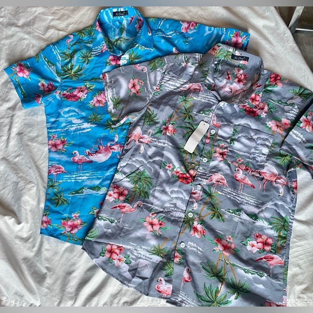 Men’s Hawaiian Shirts Set of 2